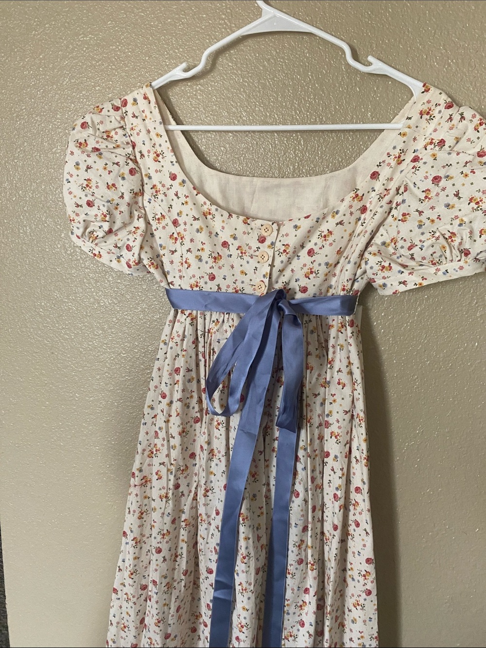 Handmade Regency/Bridgerton Floral Dress - Picture 4 of 7